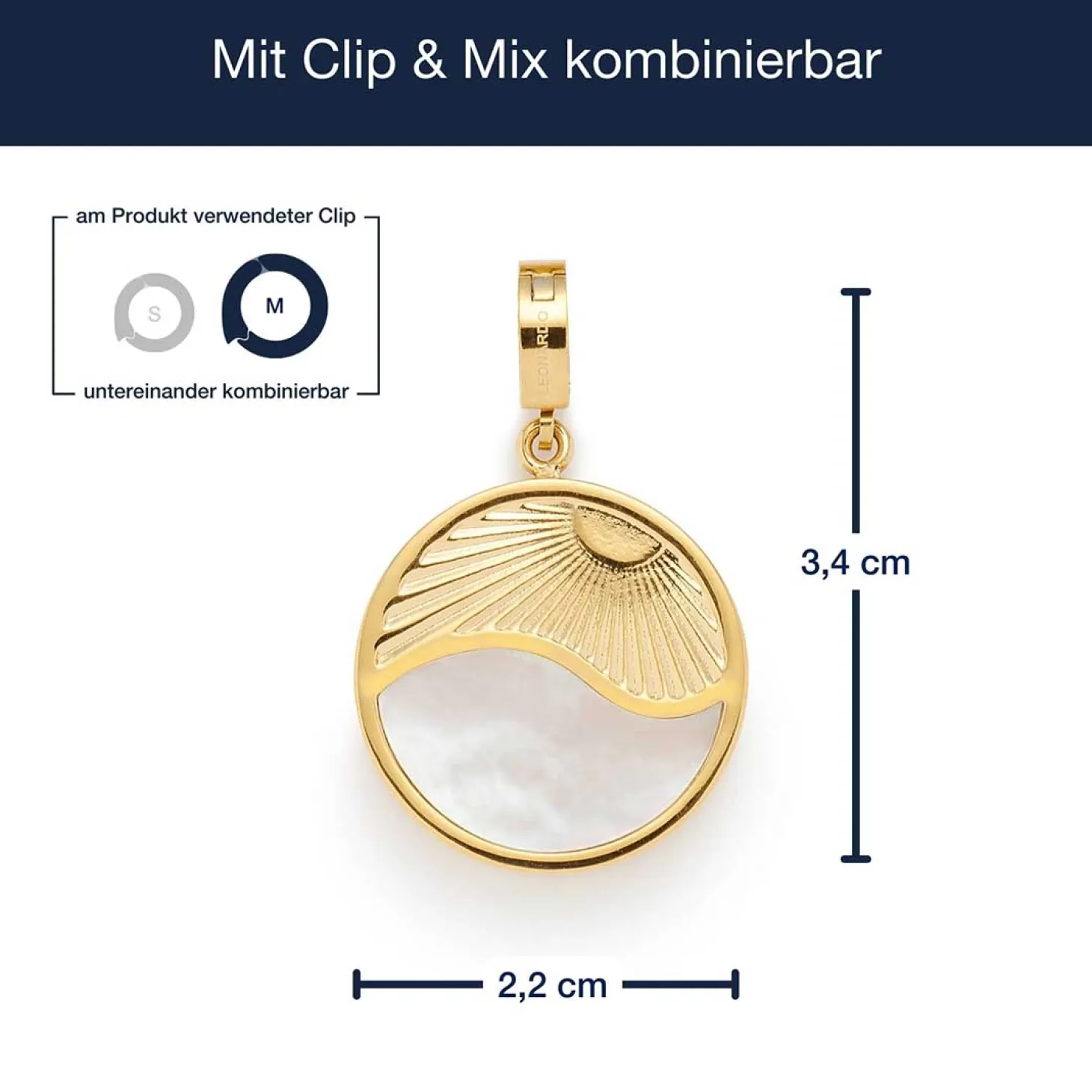 Anhänger SOLARIS gold Clip & Mix