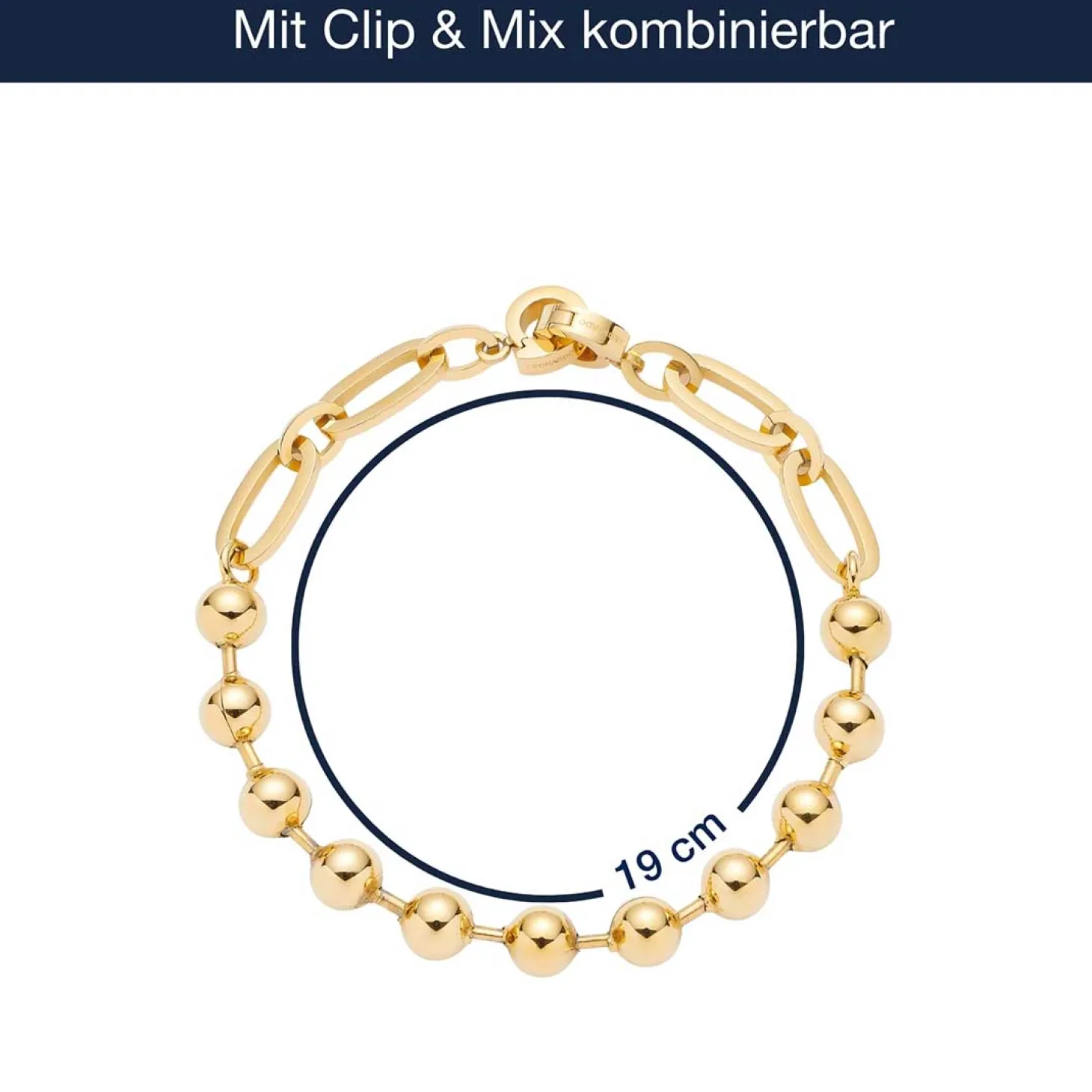 Armband DOTTY gold Clip & Mix