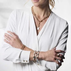 Armband HOPE gold/blau