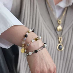 Armband HOPE gold/grau