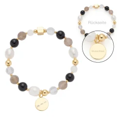 Armband HOPE gold/grau mit persönlicher Gravur