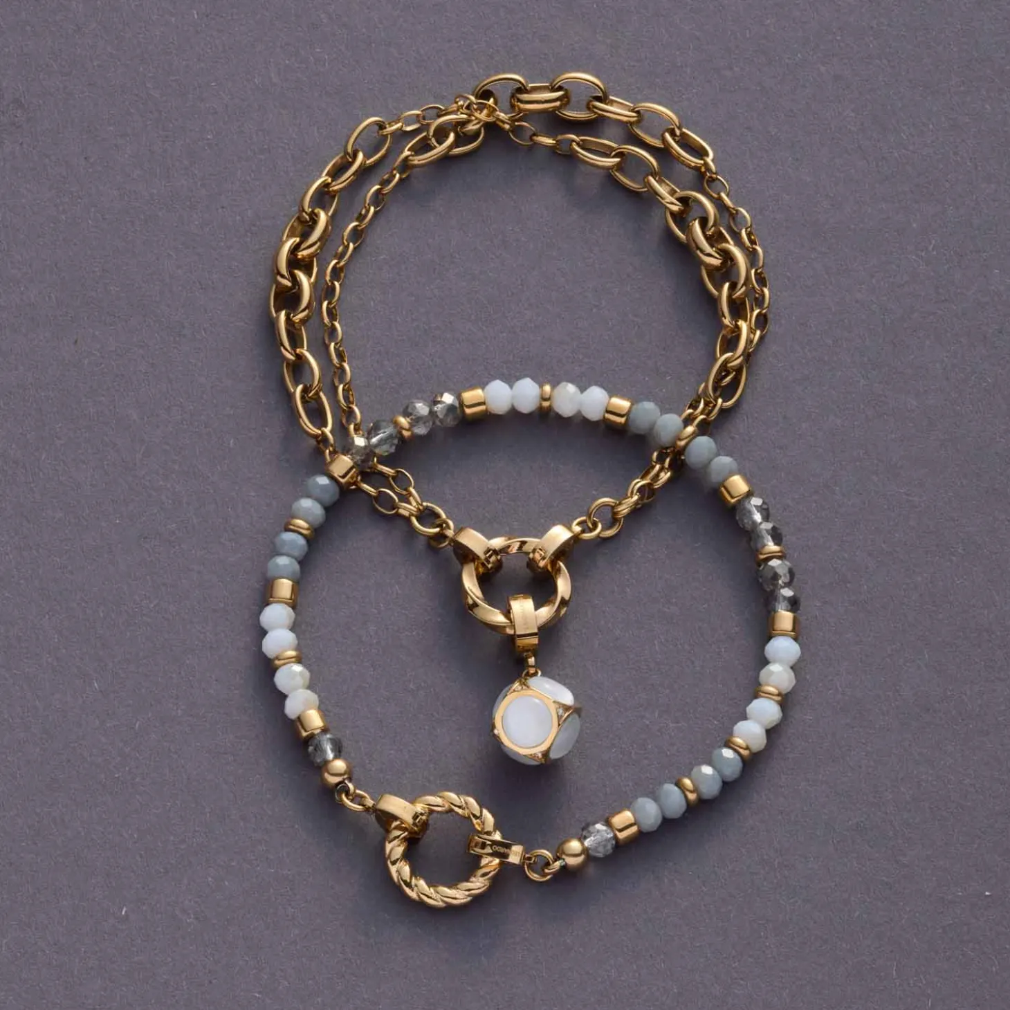 Armband SUZANNE Clip & Mix gold