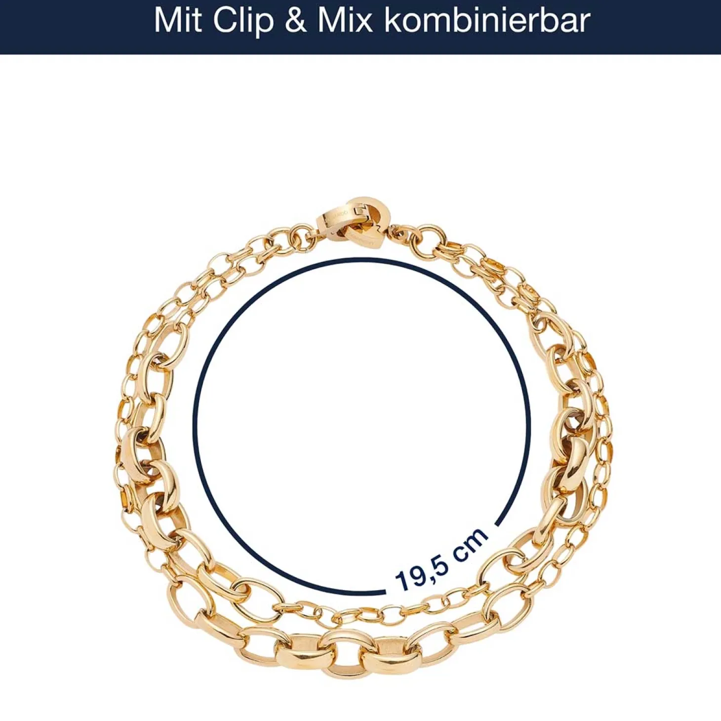 Armband SUZANNE Clip & Mix gold