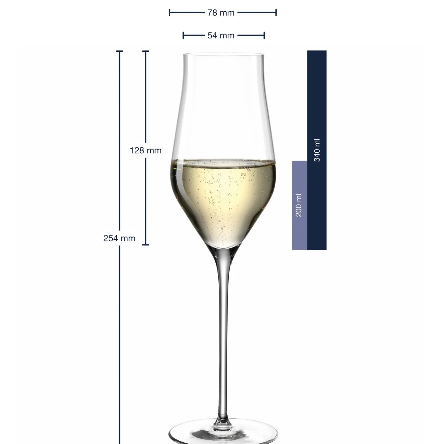 Champagnerglas BRUNELLI 340 ml mit persönlicher Gravur