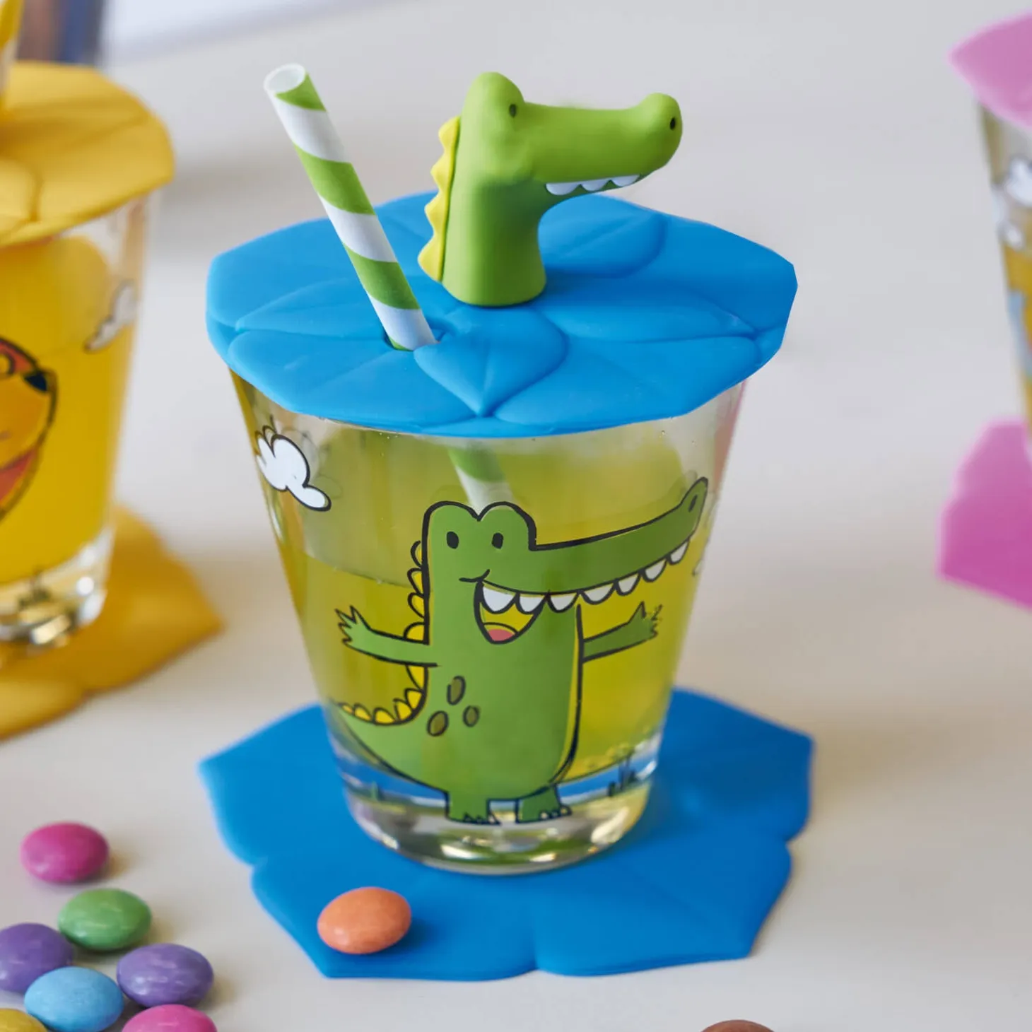 Deckel BAMBINI 9 cm blau Krokodil