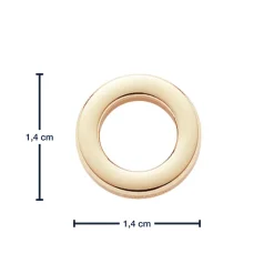 Edelstahlring gold klein flach