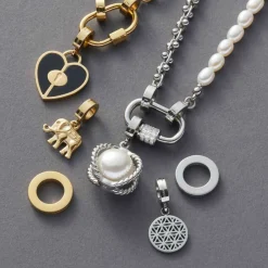 Edelstahlring gold klein flach