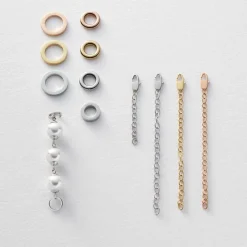 Edelstahlring gold klein flach