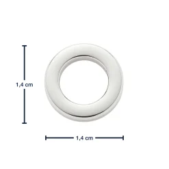 Edelstahlring klein flach