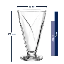Eisbecher aus Glas CONO 360 ml 4er-Set