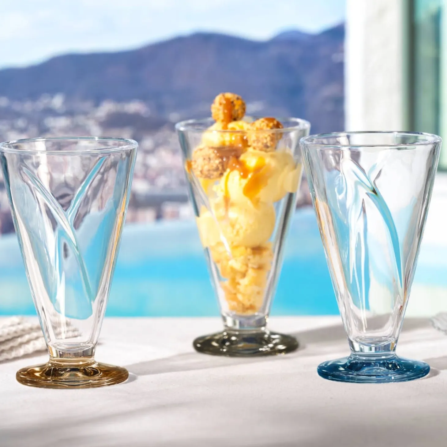 Eisbecher aus Glas CONO 360 ml 3er-Set