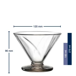 Eisschale aus Glas CONO 270 ml 3er-Set