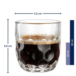 Espressoglas GOCCE 90ml 1. Variante 2er-Set