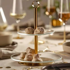 Etagere CENA gold 2-teilig