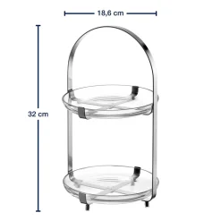 Etagere CUCINA silber 2-teilig