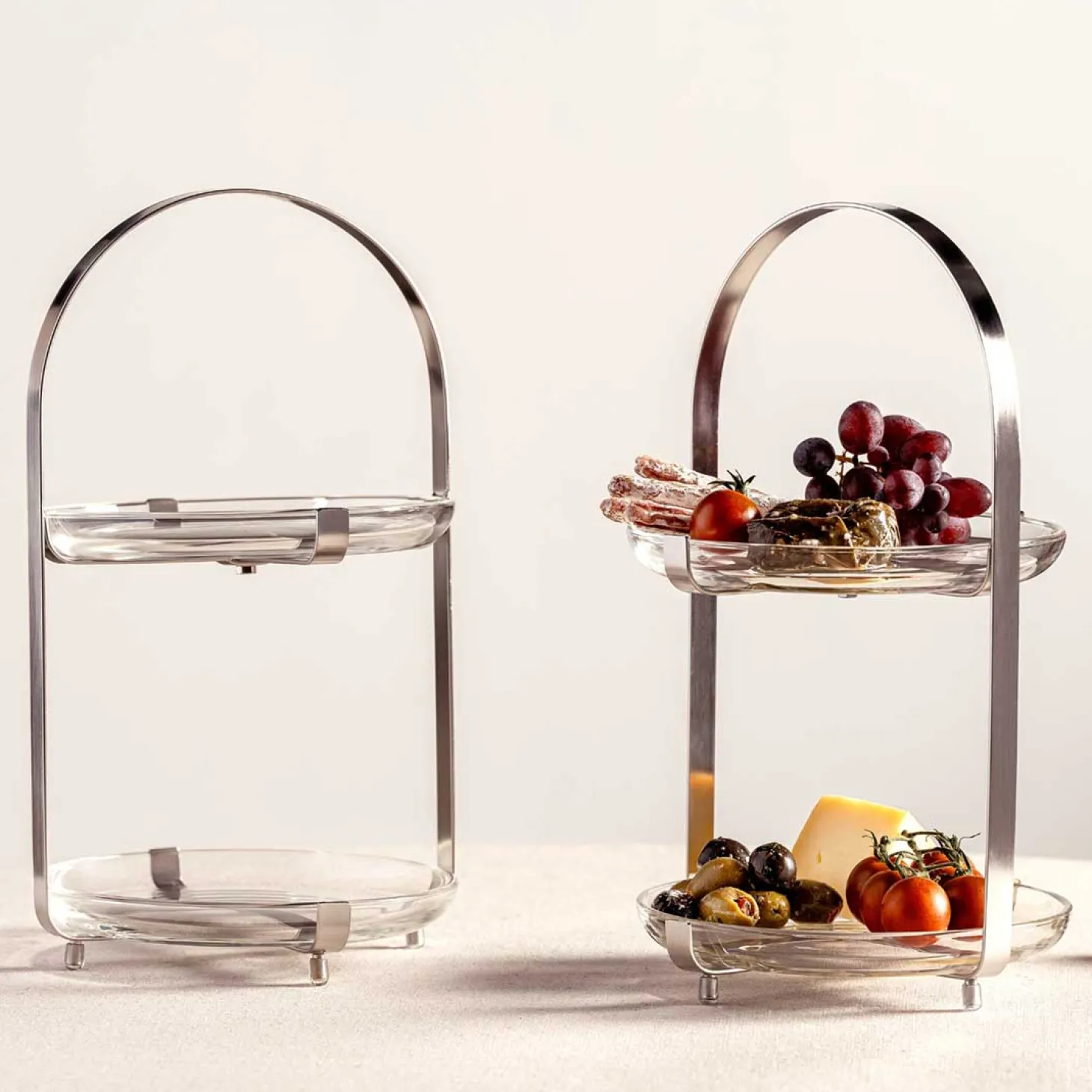 Etagere CUCINA silber 2-teilig