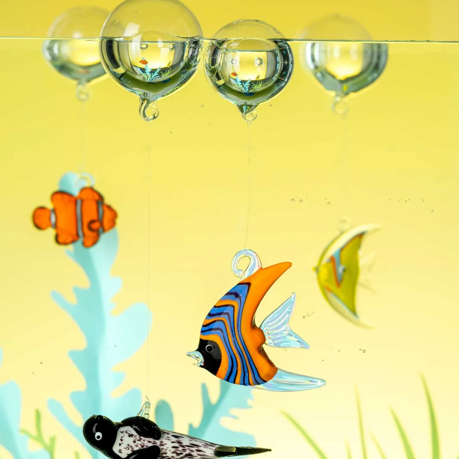 Fisch MARE 6 cm orange/blau