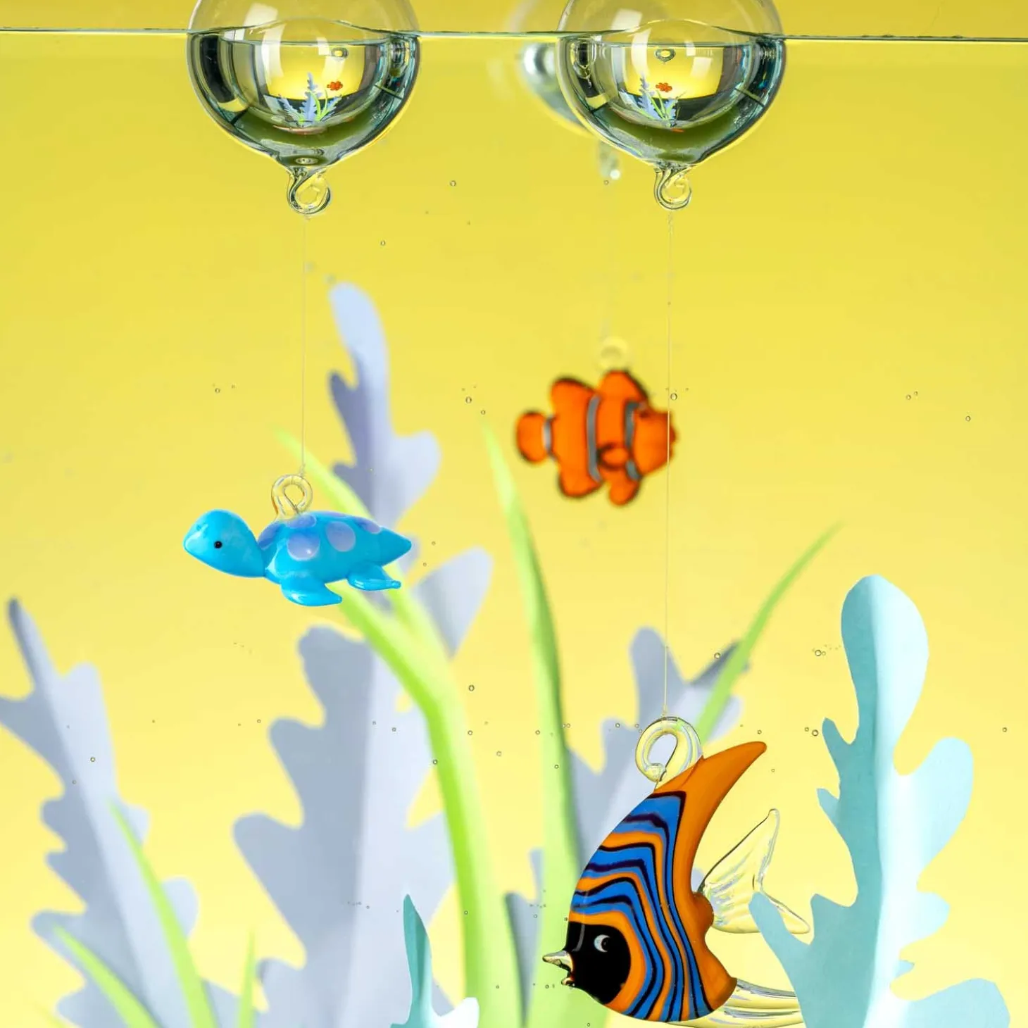 Fisch MARE 6 cm orange/blau