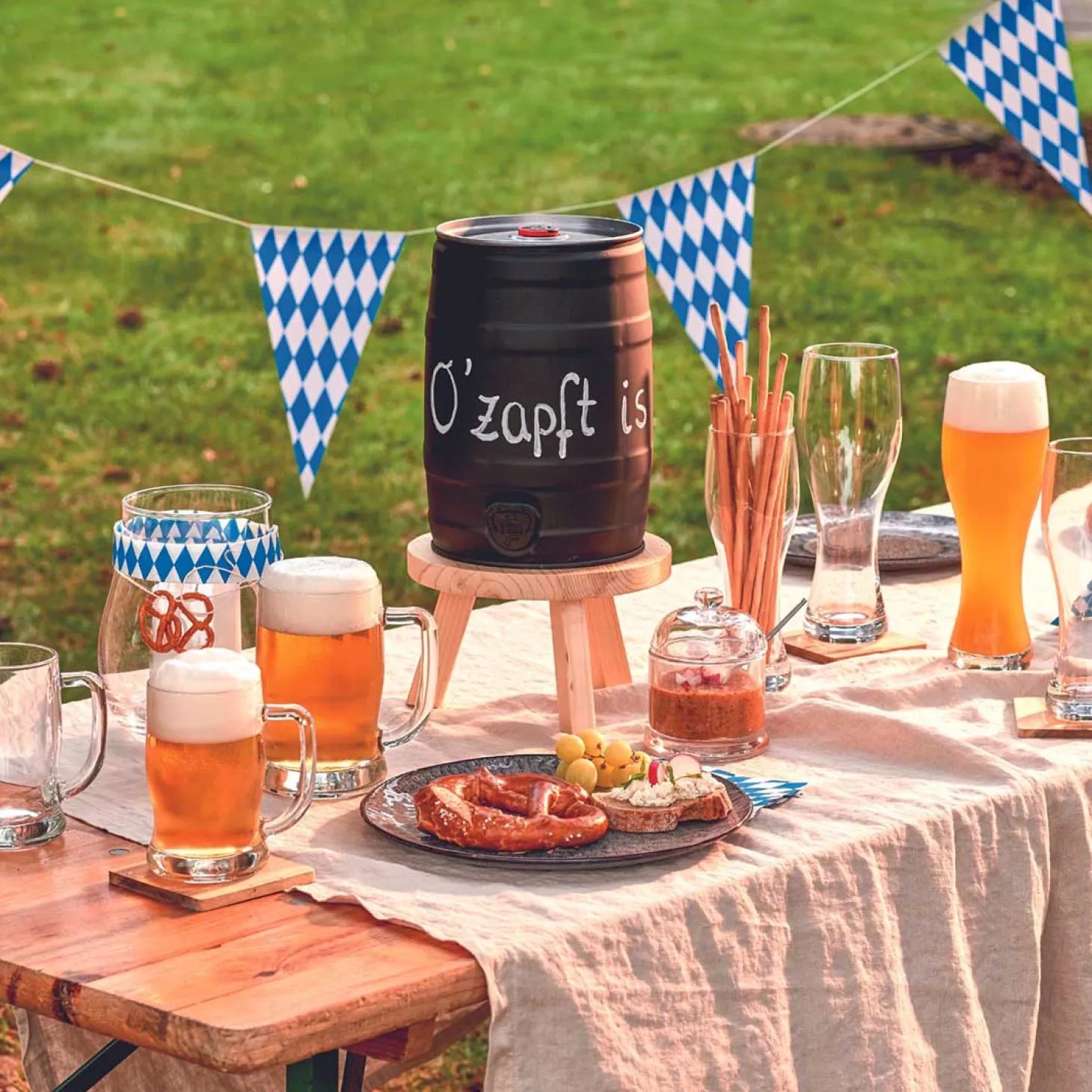 Getränkespendersockel SUCCO beige Holz