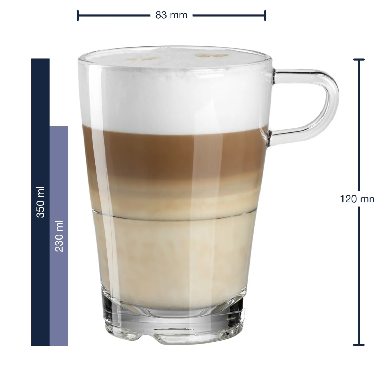 Glastasse SENSO 350 ml stapelbar 6er-Set