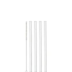 Glastrinkhalme CIAO 20 cm 4er-Set + Reinigungsbürste