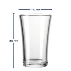 Glasvase BLOOM 22 cm in geschwungener Form