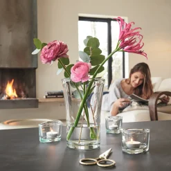 Glasvase BLOOM 22 cm in geschwungener Form