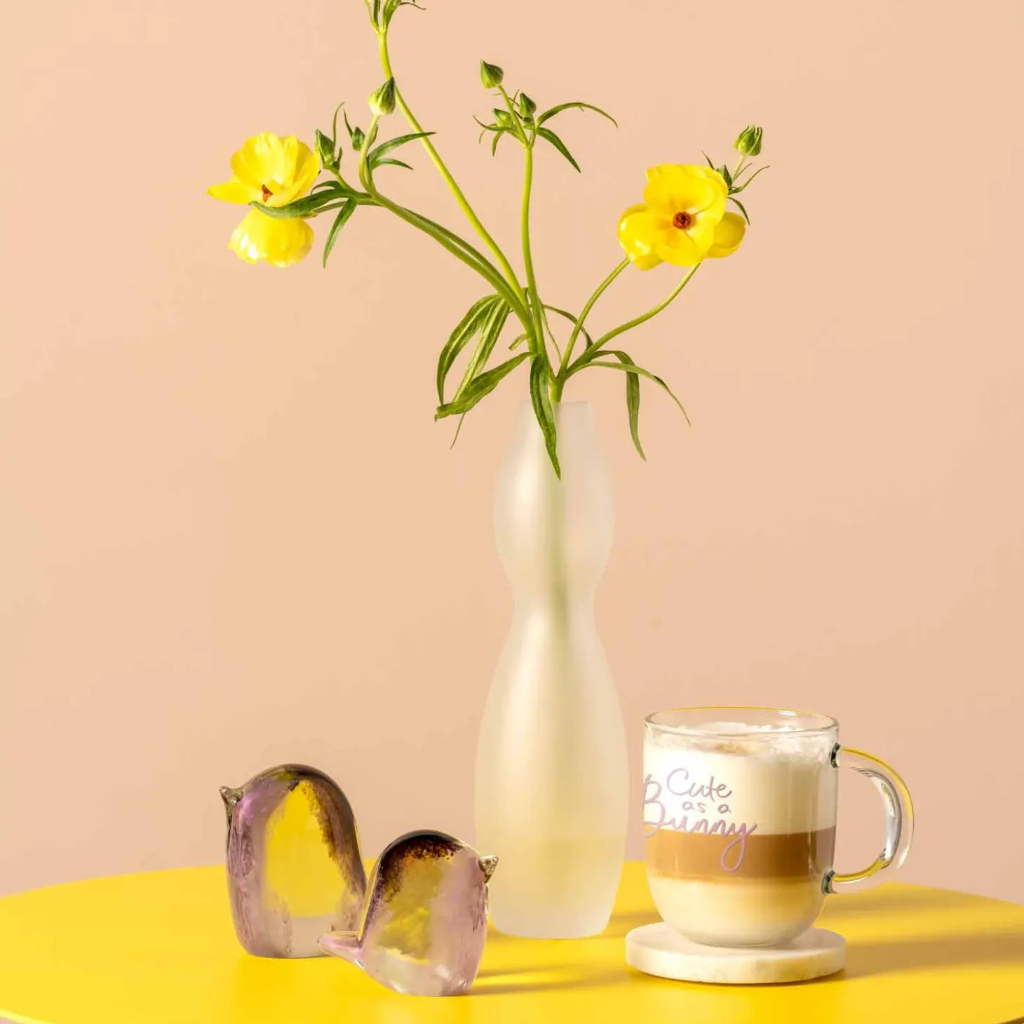 Glasvogel VIVACE 7 cm rosé/lila