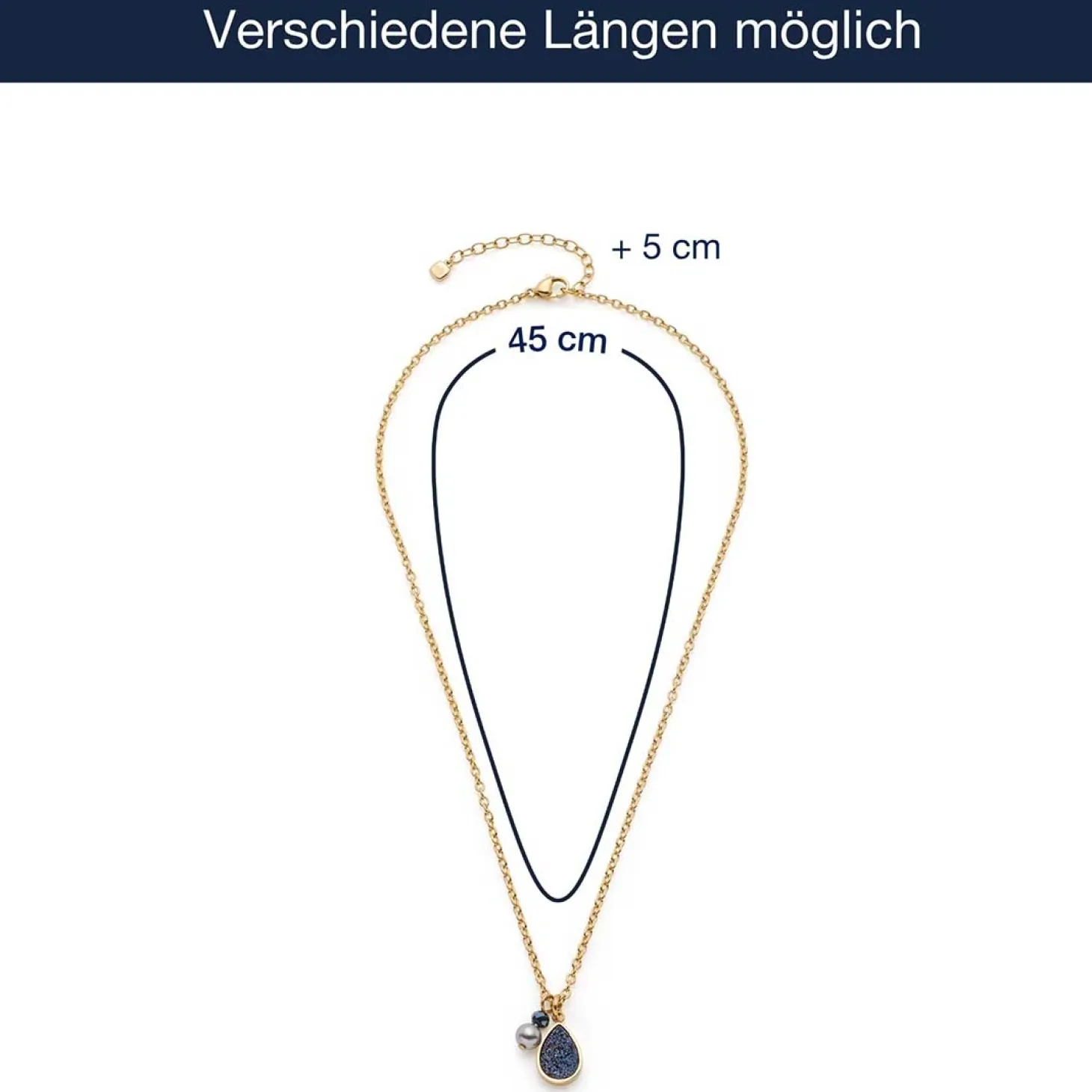 Halskette ALINE 45 cm gold