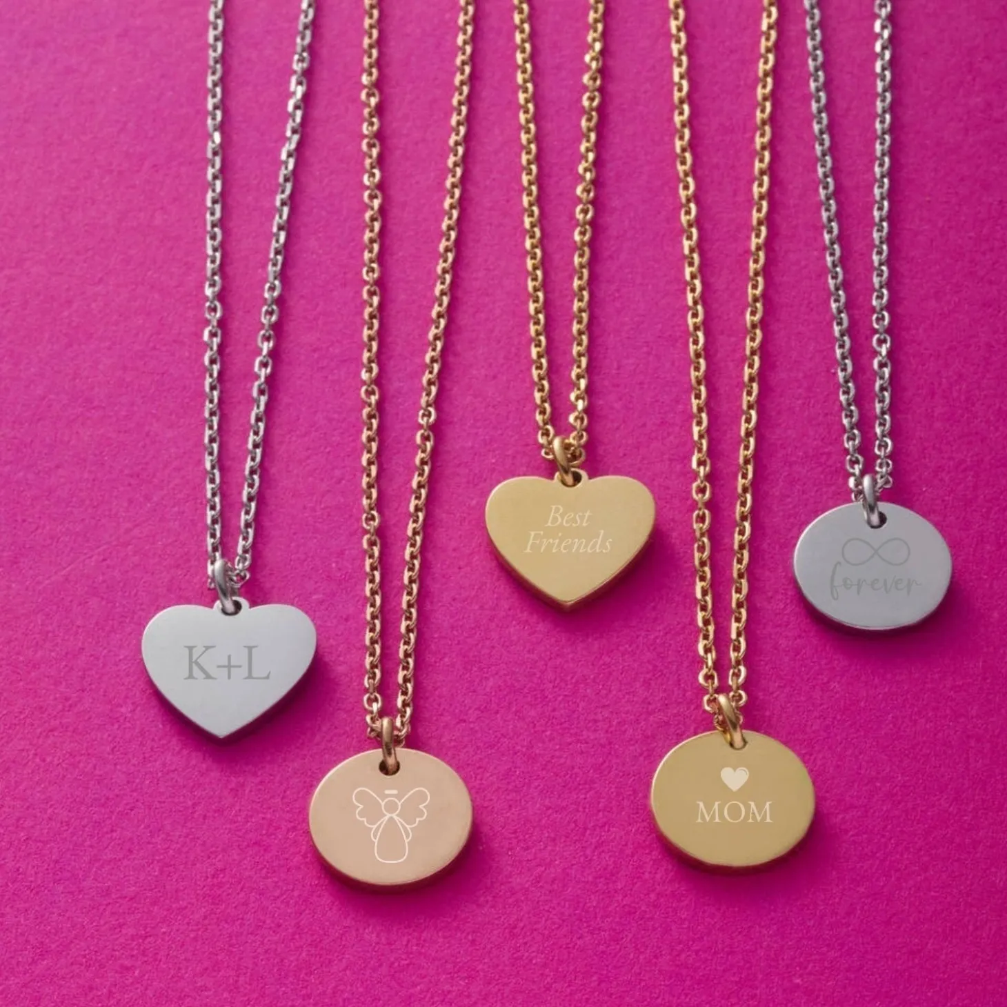 Halskette COLETTA 42 cm silber mit persönlicher Gravur