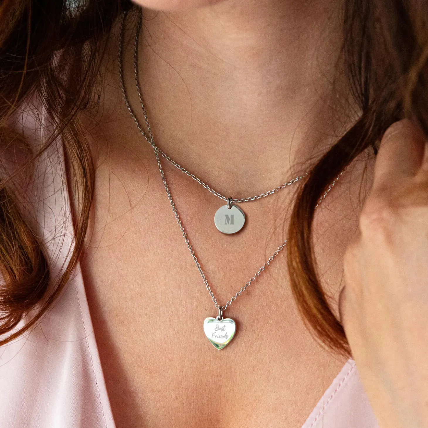 Halskette COLETTA 42 cm silber mit persönlicher Gravur