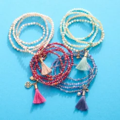 Halskette DONNA 80 cm blau Sommer