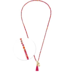 Halskette DONNA 80 cm pink Sommer