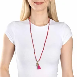 Halskette DONNA 80 cm pink Sommer