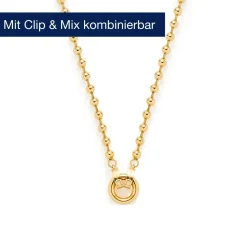 Halskette DOTTY 60 cm gold Clip & Mix