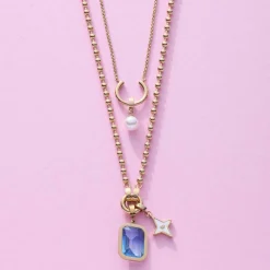 Halskette DOTTY 60 cm gold Clip & Mix