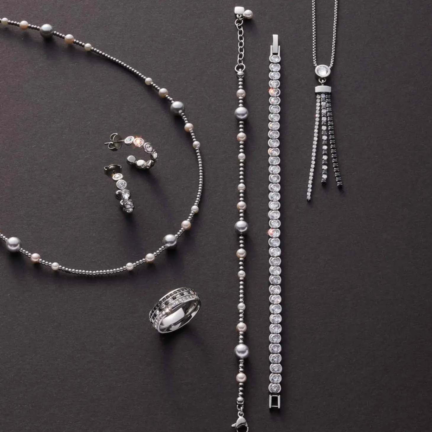 Halskette ELSANA 42 cm silber