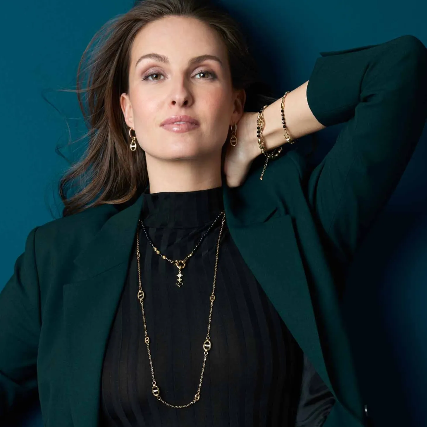 Halskette HERMA 80 cm gold