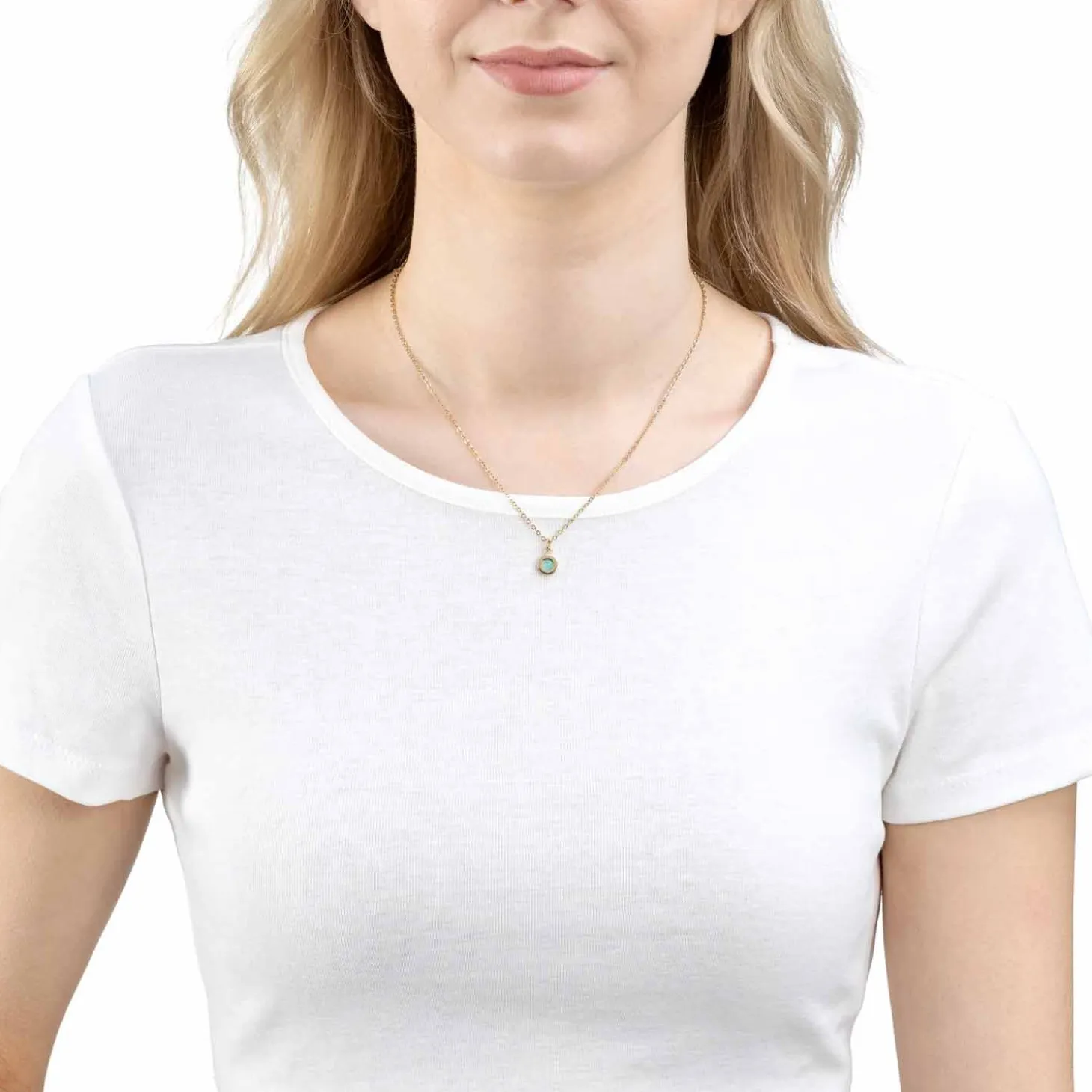 Halskette ISA 42 cm aqua