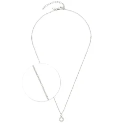 Halskette ISA 42 cm glitz/weiß