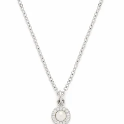 Halskette ISA 42 cm glitz/weiß