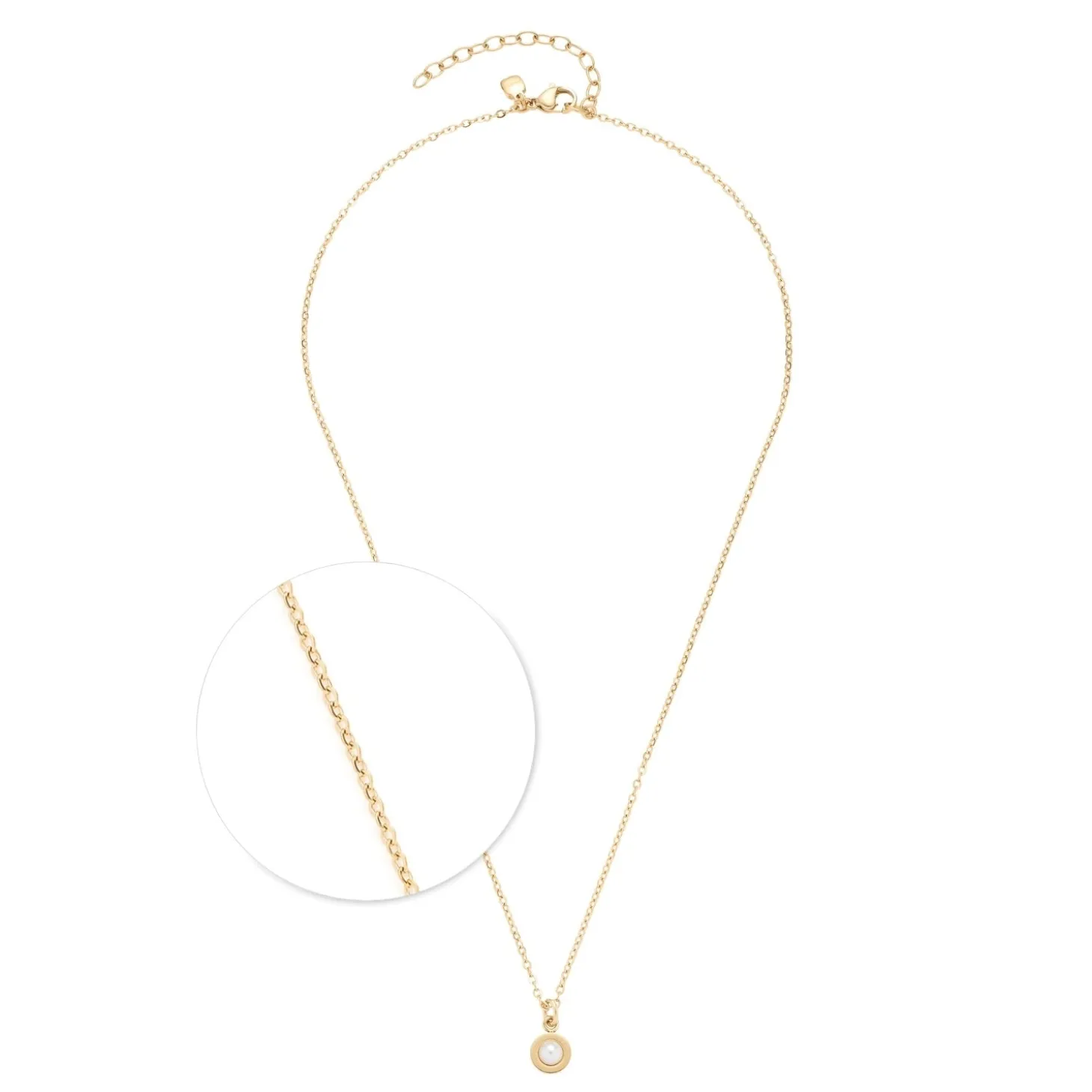 Halskette ISA 42 cm gold/weiß Sommer Special