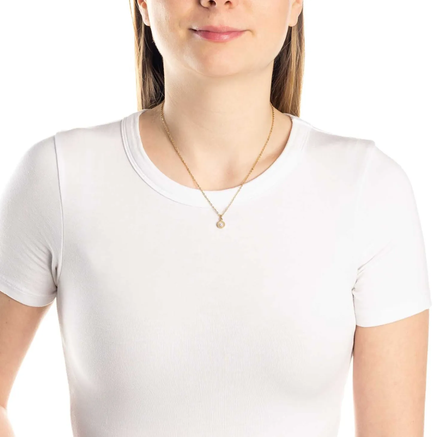 Halskette ISA 42 cm gold/weiß Sommer Special