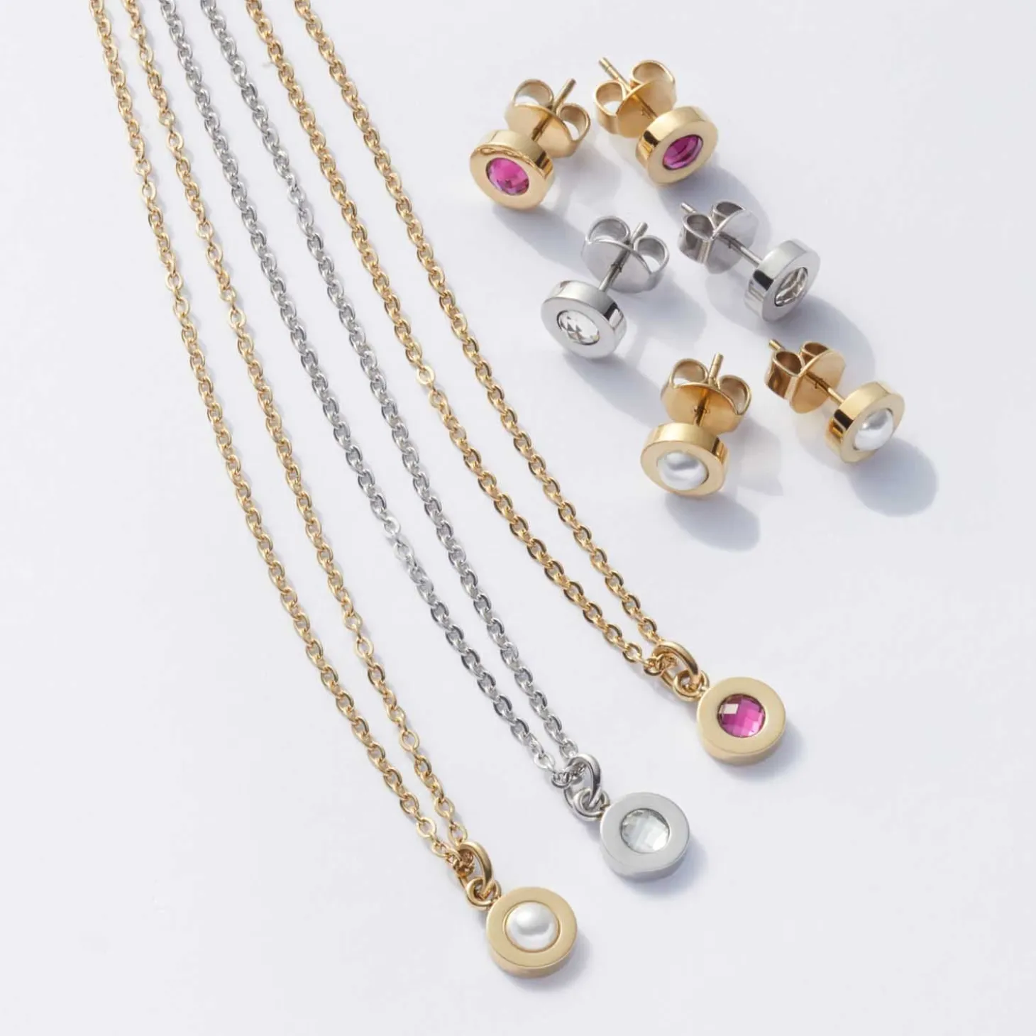 Halskette ISA 42 cm gold/weiß Sommer Special