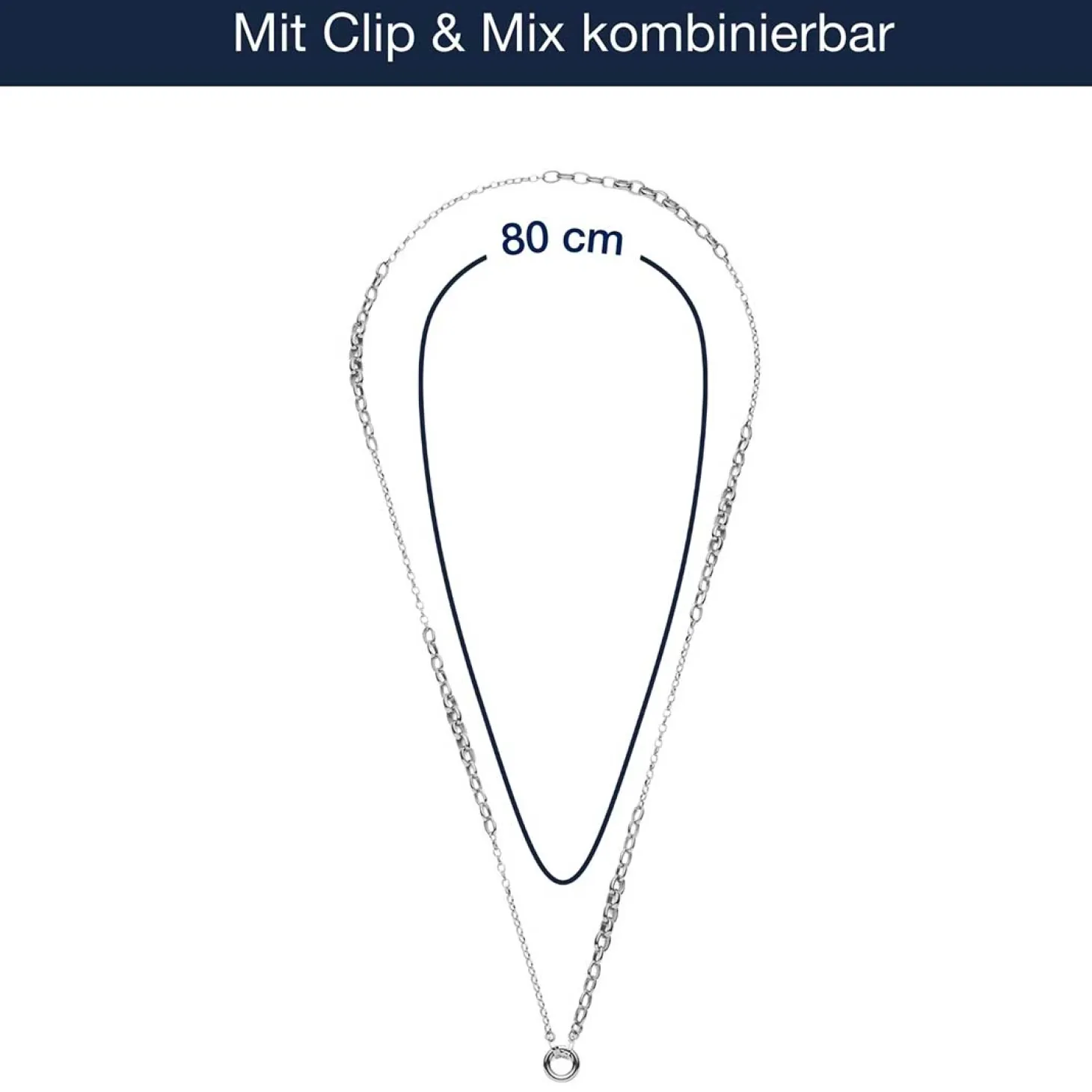 Halskette SUZANNE 80 cm Clip & Mix