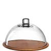 Holzkäseplatte/Glasglocke CUCINA 2-teilig