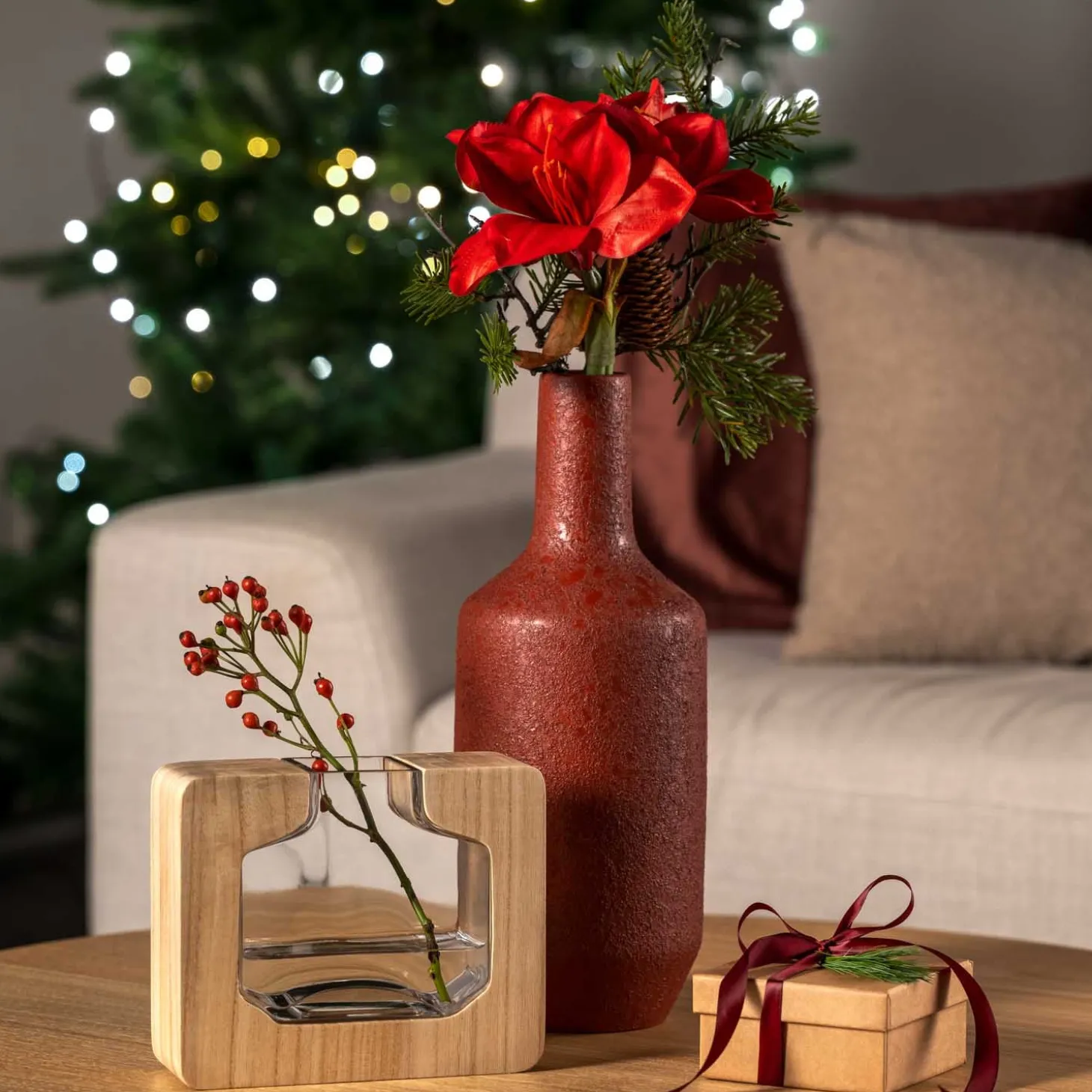 Holzvase AUTENTICO 18 cm