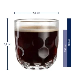 Kaffeeglas GOCCE 220ml 1. Variante 2er-Set