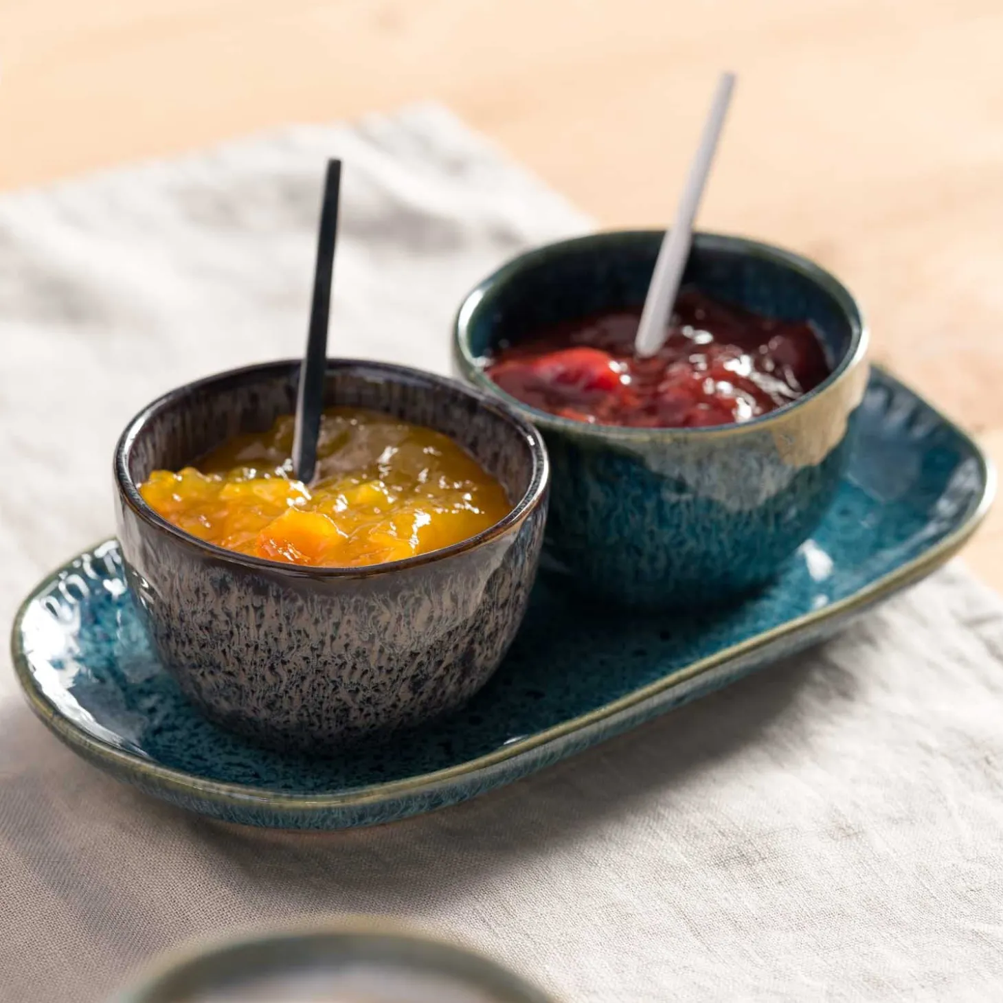 Keramikdipschale MATERA 8 cm anthrazit