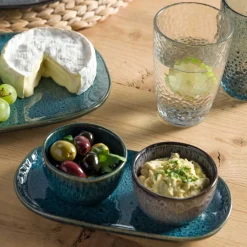 Keramikplatte MATERA 22 cm x 12 cm blau